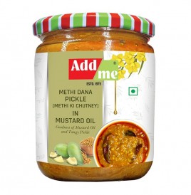 Add me Methi Dana Pickle (Methi Ki Chutney) In Mustard Oil  Glass Jar  500 grams